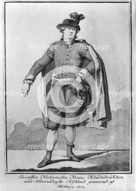 The Swedish costume, 1778. Creator: Jacob Gillberg.