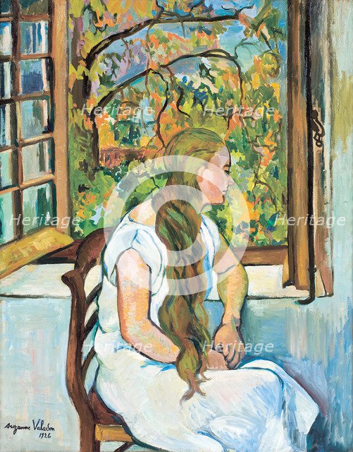 Germaine Utter at her window, 1926.