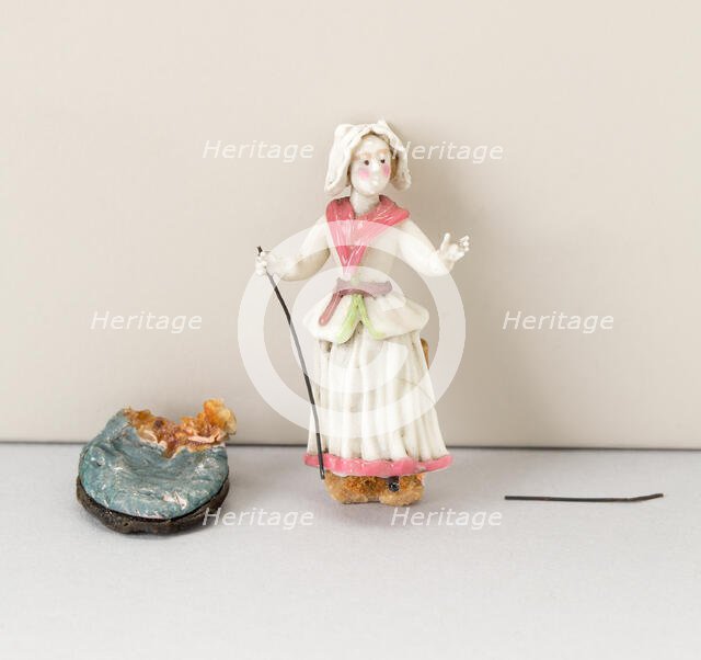 Girl with Staff, France, 18th century. Creator: Verres de Nevers.