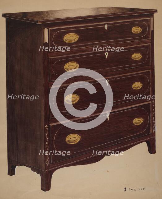 Chest of Drawers, c. 1937. Creator: Robert Stewart.