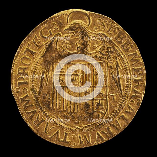 Eagle Displaying Crowned Shield of Aragon and Castile [reverse], 16th century. Creator: Unknown.