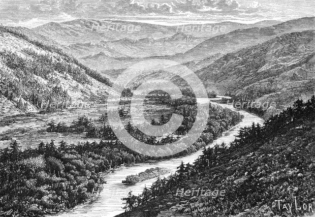 The Bukhtarma valley in the Altay Mountains, 1895. Artist: Unknown