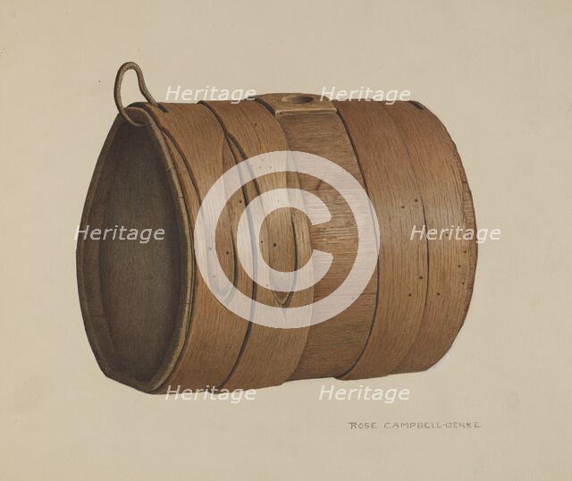 Antique Liquor Keg, c. 1941. Creator: Rose Campbell-Gerke.