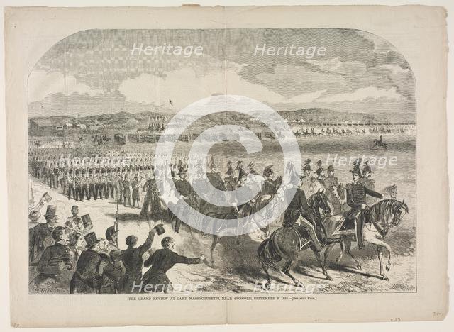 The Grand Review at Camp Massachusetts, near Concord, September 9, 1859, 1859. Creator: Winslow Homer (American, 1836-1910).