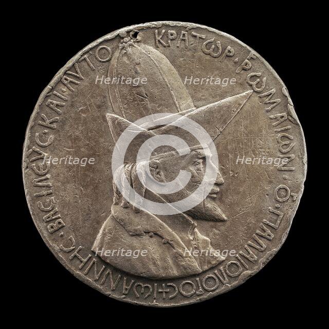 John VIII Palaeologus, 1392-1448, Emperor of Constantinople 1425 [obverse], 1438. Creator: Pisanello.