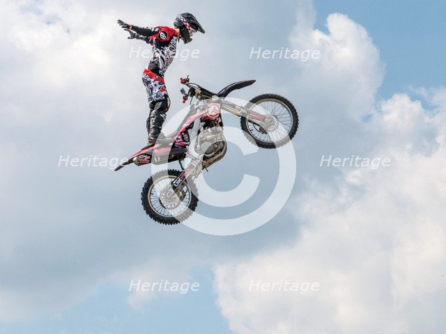 Freestyle Moto-Cross stunt motorcycling 2013 Artist: Unknown.