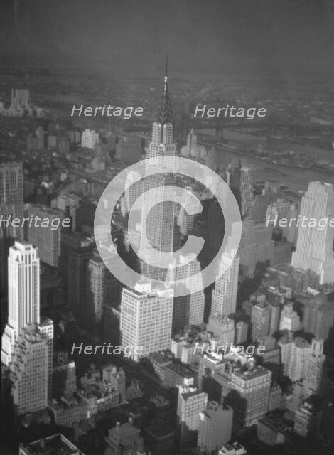 New York City views, skyline, between 1931 and 1938. Creator: Arnold Genthe.