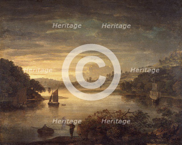 'A view on the river Neath in Glamorganshire', 1740-1760. Artist: Anthony Devis