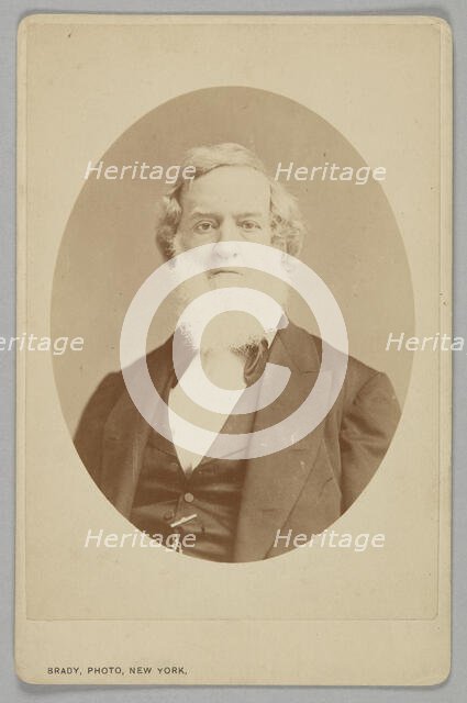 Cabinet card of Gideon Welles, 1860-1878. Creator: Mathew Brady.