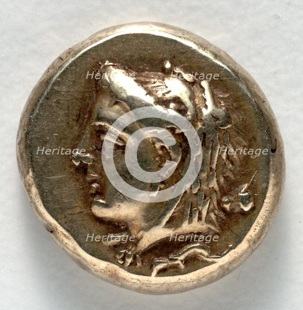 Hecte: Head of Omphale (obverse), 500-300 BC. Creator: Unknown.