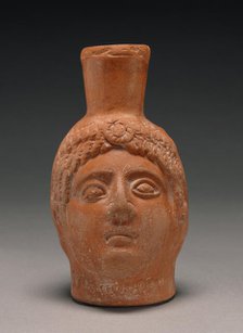 Red-Slip Head Vase, about 300. Creator: Unknown.