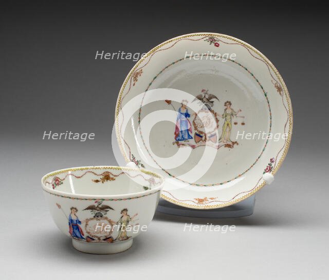 Tea Bowl and Saucer, 1790/1800. Creator: Unknown.