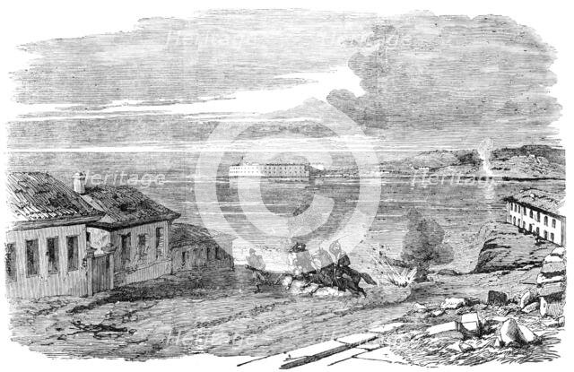 Sebastopol - Entrance to the Harbour, near Fort Nicholas - sketched by E. A. Goodall, 1856.  Creator: Edward Alfred Goodall.