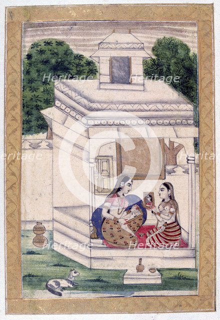 Dhanashri Ragini, Ragamala Album, School of Rajasthan, 19th century. Artist: Unknown
