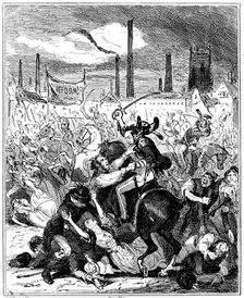 Peterloo Massacre, Manchester, England, 16 August 1819. Artist: Unknown