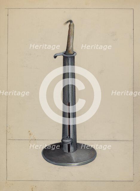 Candlestick, 1936. Creator: Holger Hansen.