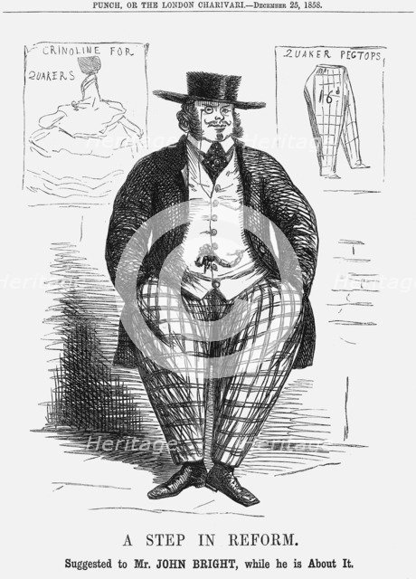 'A Step in Reform. Suggested to Mr. John Bright, while he is About It', 1858. Artist: Unknown