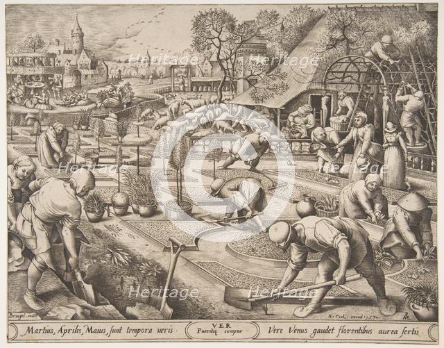 Spring (Ver) from The Seasons, 1570. Creator: Pieter van der Heyden.