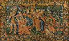 'Visit of the Magi to Herod: Elizabethan Petit-Point Panel', c16th century. Artist: Unknown.