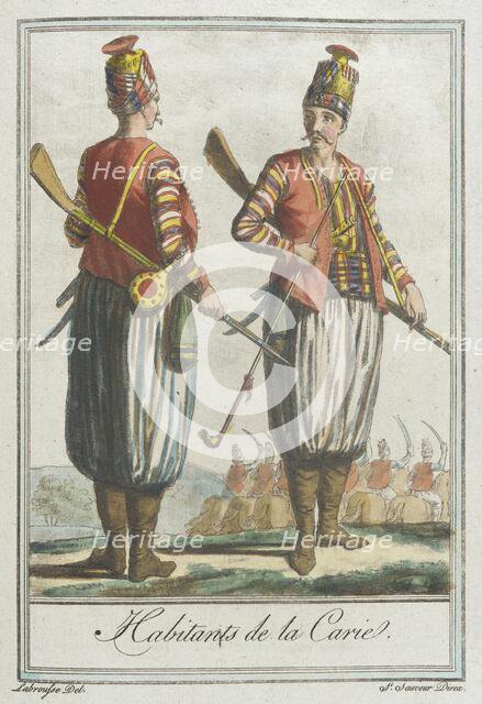 Costumes de Différents Pays, 'Habitants de la Carie', c1797. Creator: Jacques Grasset de Saint-Sauveur.