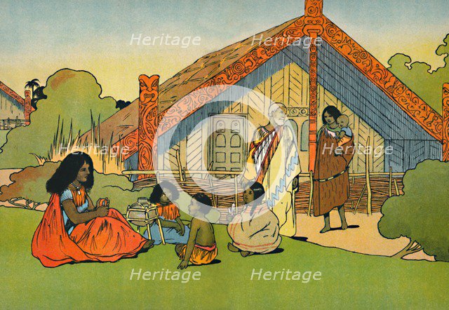 'The Maori's Home', 1912. Artist: Charles Robinson.