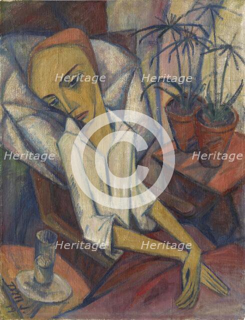 The Sick Girl, 1919. Creator: Maetzel-Johannsen, Dorothea (1886-1930).