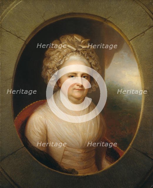 Martha Washington, ca. 1850. Creators: Rembrandt Peale, Martha Washington.