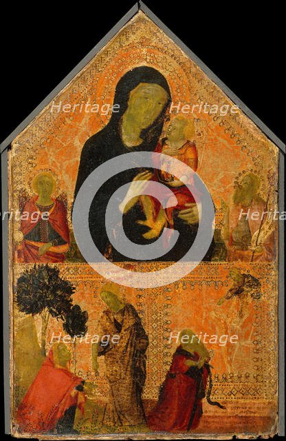 Madonna and Child with Saints Michael and John the Baptist; The Noli Me Tangere... Creator: Italian (Pisan) Painter (second quarter 14th century).