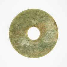Disc (bi), Neolithic period, Liangzhu culture, c. 3000/2000 B.C. Creator: Unknown.