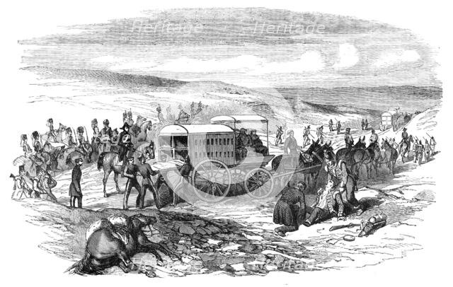 Siege of Sebastopol - Mr. Guthrie's Ambulance Waggons, 1854. Creator: Unknown.