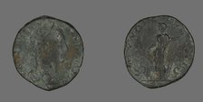 Sestertius (Coin) Portraying Emperor Severus Alexander, 222-231. Creator: Unknown.