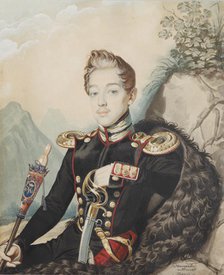 Portrait of Vasily Petrovich Milyukov (1814-1872), 1839. Creator: Hampeln, Carl, von (1794-after 1880).