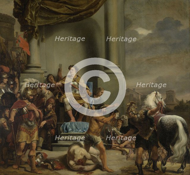 Consul Titus Manlius Torquatus Orders the Beheading of his Son, 1662-1664. Artist: Bol, Ferdinand (1616-1680)