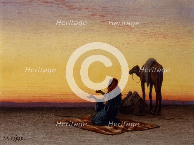 Arab at Prayer, c1860. Creator: Charles Théodore Frère.