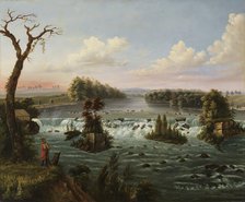 Falls of Saint Anthony, Upper Mississippi, 1847. Creator: Henry Lewis.