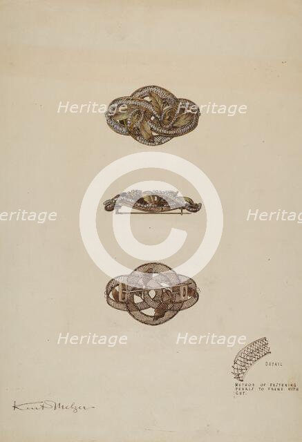 Brooch, c. 1937. Creator: Kurt Melzer.