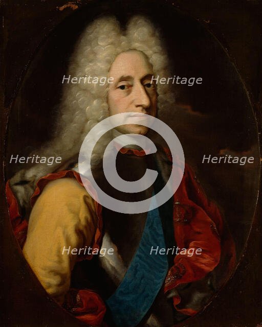 Portrait of King Frederik IV of Denmark-Norway, 1st half of 18th century. Creator: Balthasar Denner.