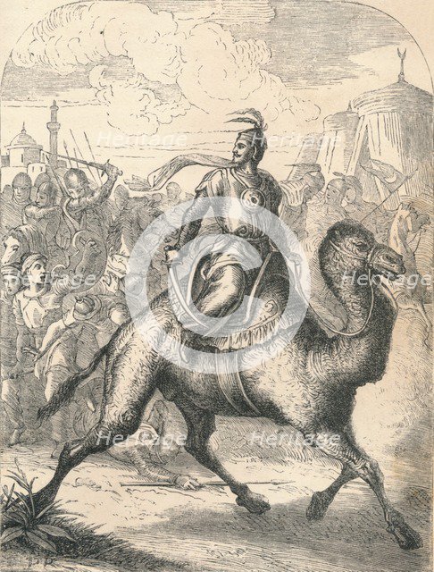 Saladin Escaping on a swift Dromedary, 1869. Artist: Unknown