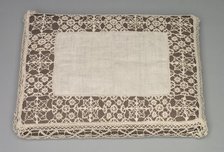 Needlepoint (Reticella) and Bobbin Lace Pillow Case, 17th century. Creator: Unknown.