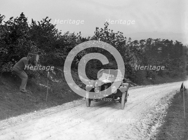 AC Acedes Six open tourer taking part in the North West London Motor Club Trial, 1 June 1929. Artist: Bill Brunell.