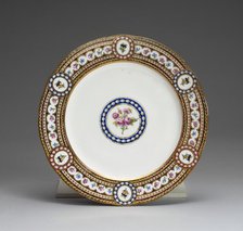 Plate, Sèvres, 1784. Creators: Sèvres Porcelain Manufactory, Charles-Nicolas Buteux.