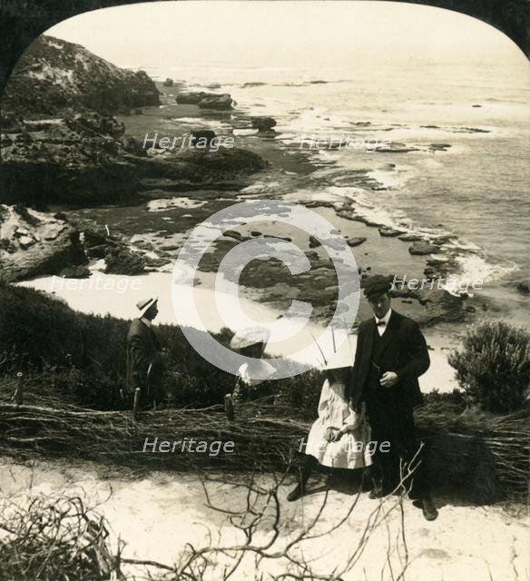 'Low Tide at the Back Beach, Sorrento, Victoria, Australia', c1909.  Creator: George Rose.