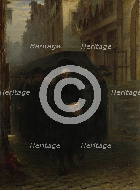 A Jewish Funeral, 1860-1899. Creator: Hendricus Jacobus Burgers.