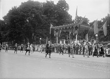 Preparedness Parade - Colonial Unit Passing Reviewing Stand, 1916. Creator: Harris & Ewing.