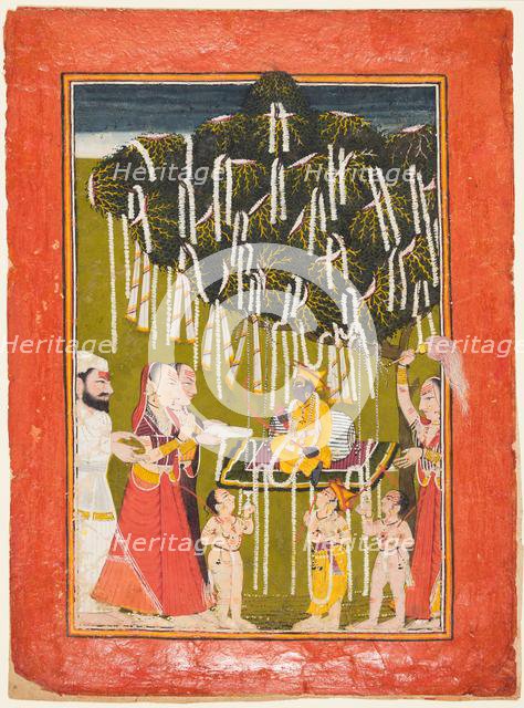 Fertility worship of Krishna, c. 1720-25. Creator: Unknown.