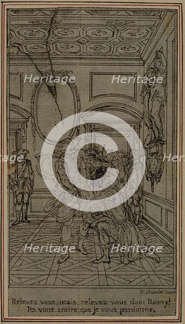 Study for Vignette-Frontispiece of Colle's "La Partie de Chasse de Henri IV", Act I, c. 1766. Creator: Hubert Francois Gravelot.