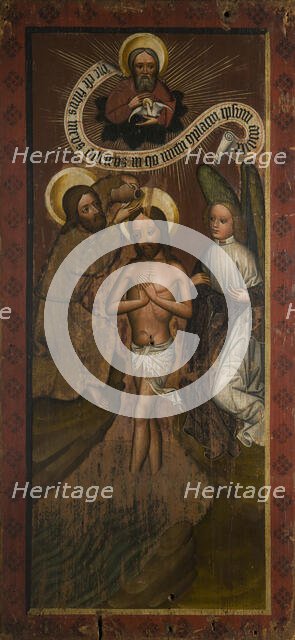 Baptism of Christ. Altar Retable Wing (?) from Chelmiec, between 1440-1465. Creator: Unknown.
