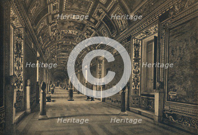 'Roma - Vatican Palace - Gallery of Geographical Maps', 1910. Artist: Unknown.