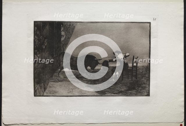 Bullfights: The Daring of Martincho in the Ring at Saragossa, 1876. Creator: Francisco de Goya (Spanish, 1746-1828).