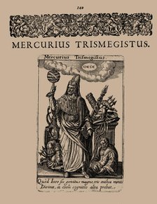 Hermes Trismegistus. From De divinatione et magicis praestigiis, 1616. Creator: Bry, Johann Theodor de (1561-1623).